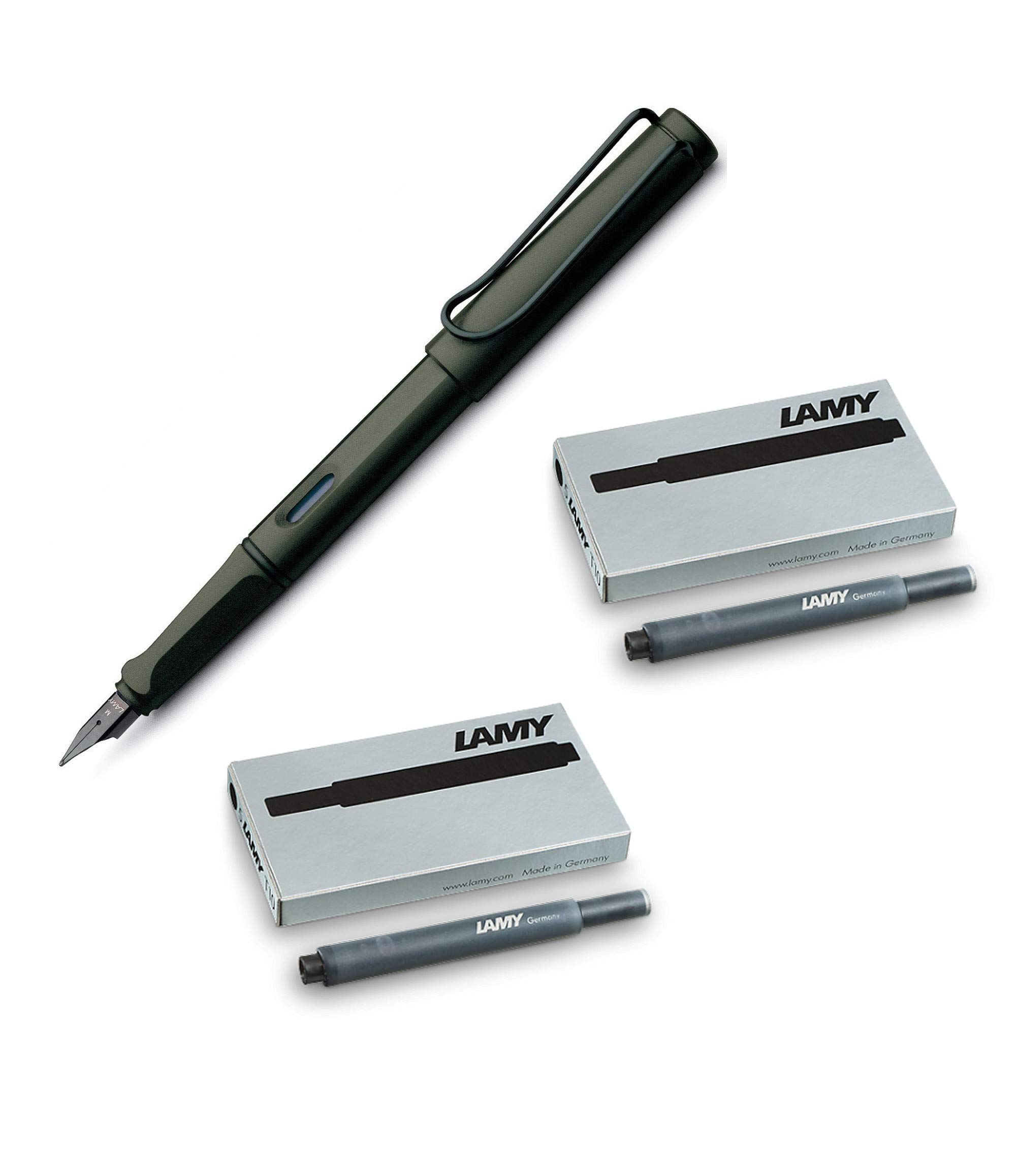Lamy Safari Umbra 1203065 Fountain Pen Plastic Umbra M (+ 10 Cartridges Black)