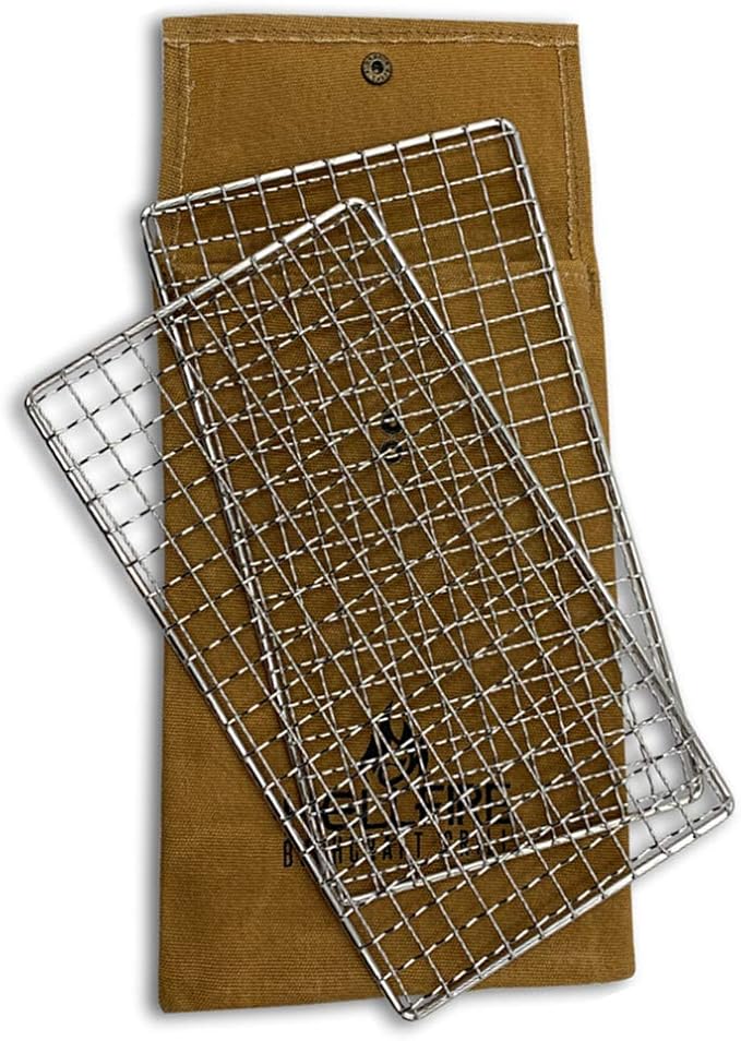 Hellfire Bushcraft Grill Stainless Steel Campfire Cooking Grate (2Pack