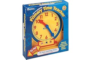 Learning Resources LER2996 Primary Time Teacher 12-Hour Learning Clock