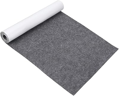 BENECREAT Gray Self-Adhesive Felt Fabric 40cmx2m 1mm Thick Shelf Liner
