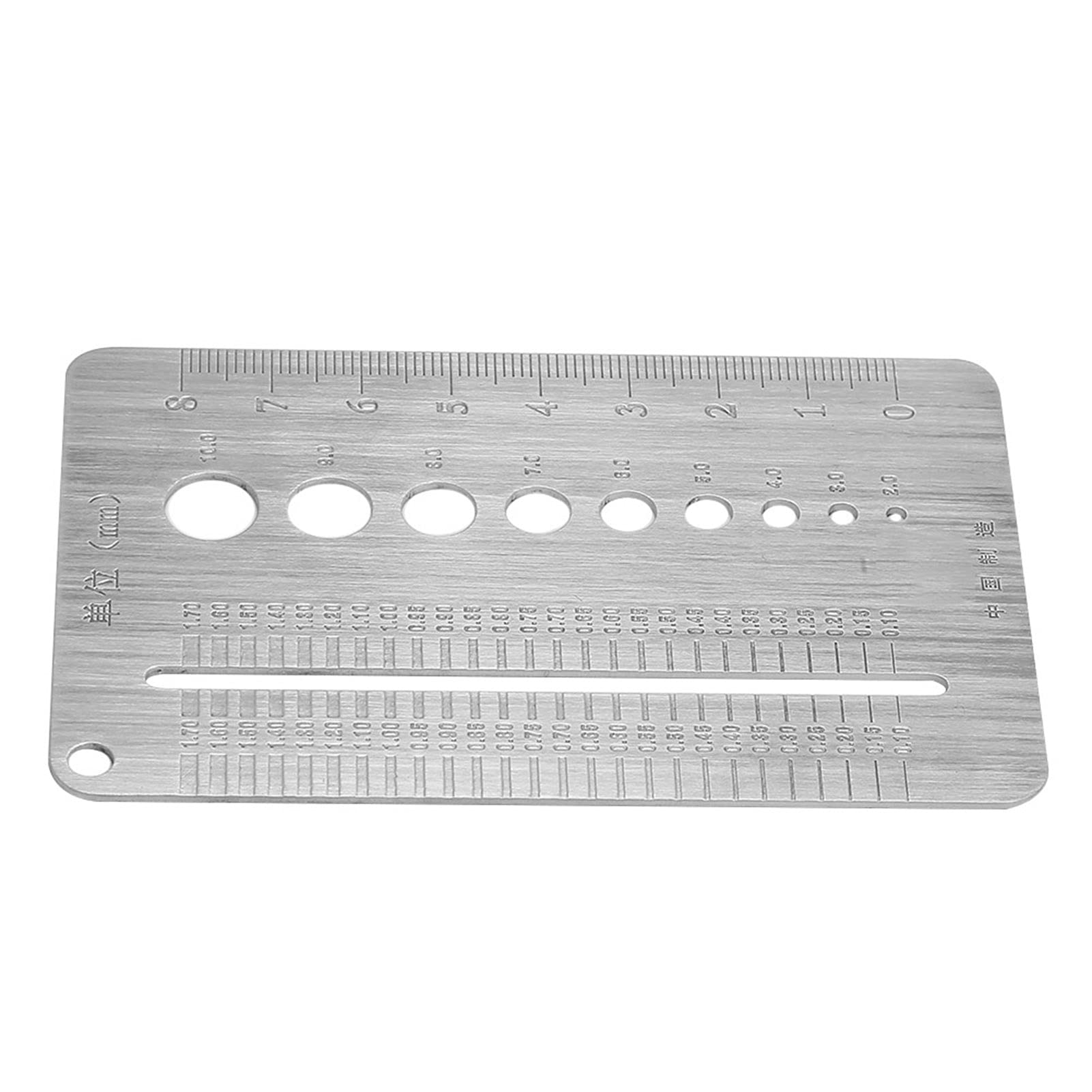 Bolt Diameter Measuring Ruler Stainless Steel nut Template Measuring Tool
