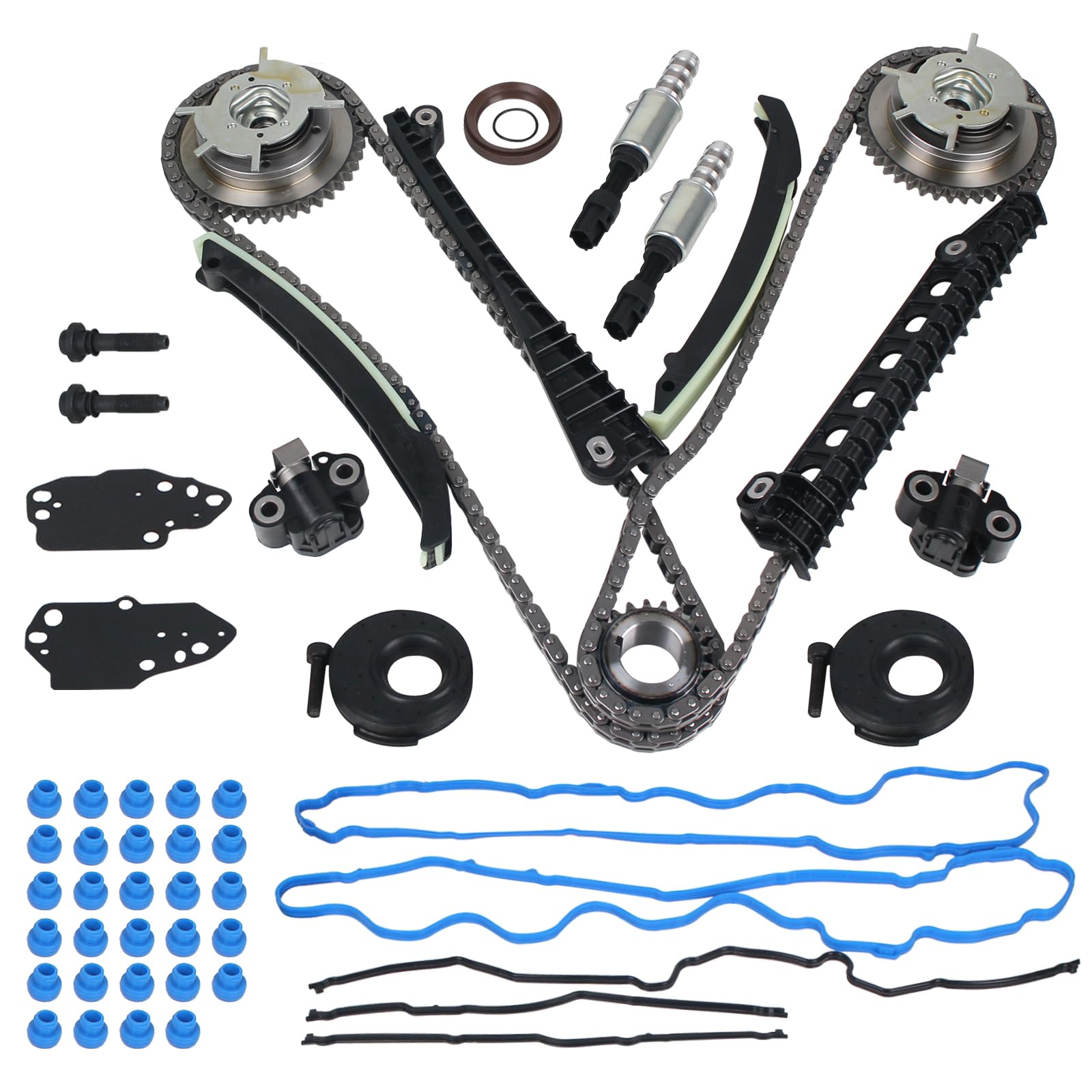 Photo 1 of PAROD V8 5.4L 9-0391SBVVT1 Engine Timing Chain Kit Fit for 2005-2014 Ford Expedition, Navigator, 2004-2010 F-150, Lobo, 2005-2010 F-250 Super Duty, F-350 Super Duty, 2006-2008 Lincoln Mark LT