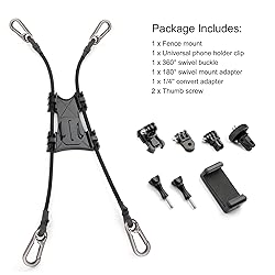 GEPULY Upgraded GoPro Fence Mount Hook Chain Link