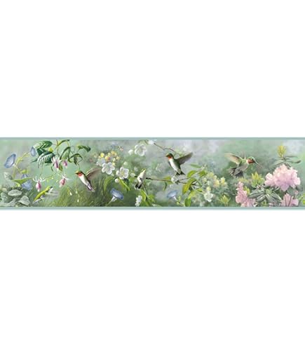 Amazon.com: CONCORD WALLCOVERINGS ™ 壁紙邊框花卉圖案花朵葉線