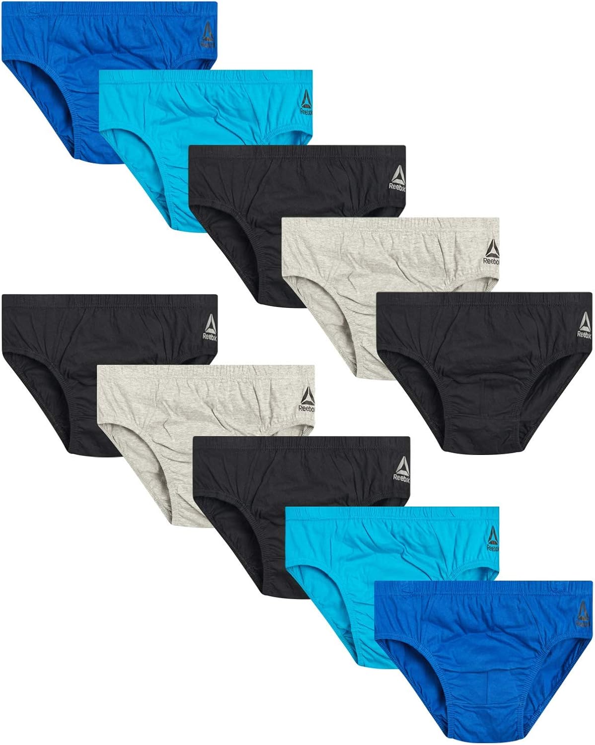 Reebok Men's Low Rise Underwear Briefs (10 Pack): Clothing