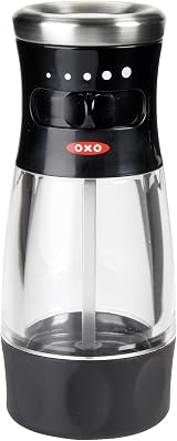 OXO Salt Grinder Clear Acrylic Non-Corrosive Ceramic Grinder Adjustable Settings view 4