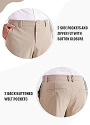 Libin Mens Golf Pants Stretch Work Dress Pants