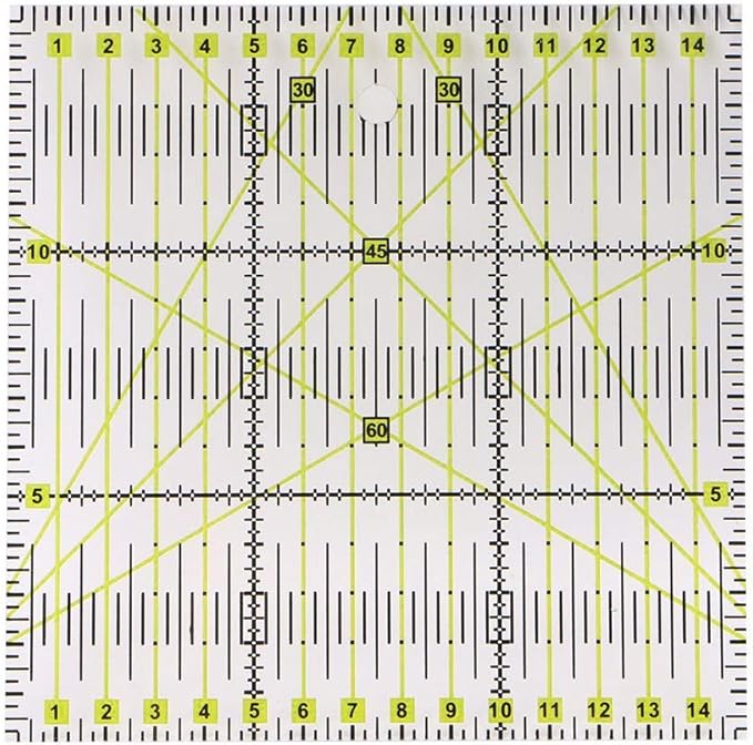 DANMEI Regla de acrílico Transparente para Patchwork, 5,9 Pulgadas