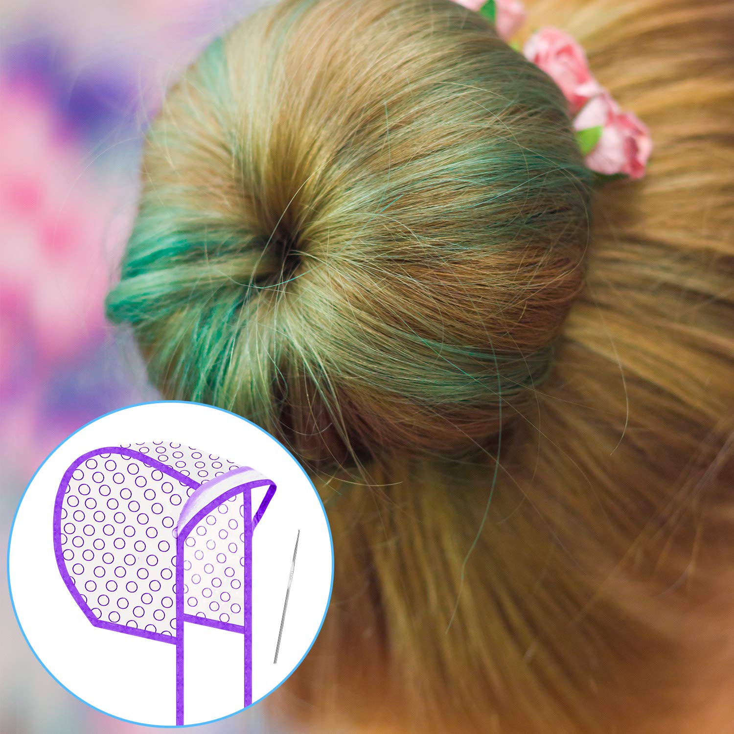 18 Pieces Hair Coloring Kit, Includes 6 Pieces Hair Coloring Highlight Cap Hair Dyeing Cap, 6 Pieces Metal Hooks and 6 Pieces Dye Brushes, Hair Dyeing Styling Tools for Dyeing Hair : Beauty