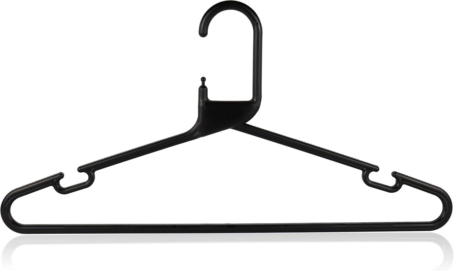 The Hanger Store 20 Black Strong Heavy Duty Plastic Coat Hangers - Choose Colour - Image 4