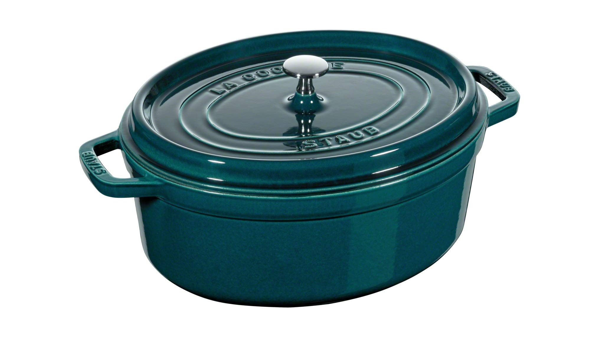 STAUB La Cocotte Casseruola Ovale, Ghisa, Blu La Mer, 33 cm