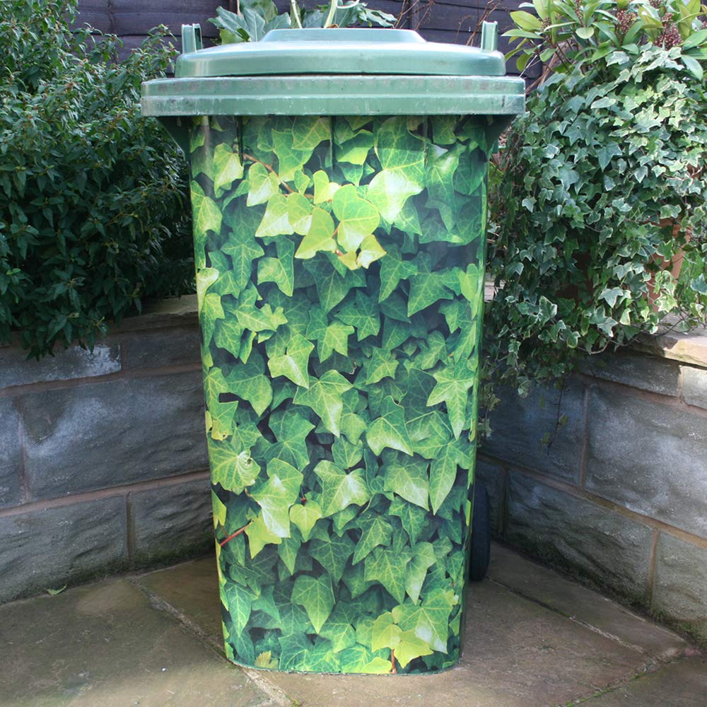 DOTTY DEALS Wheelie Bin Cover Decorative Vinyl Wrap Around 4 Sheet Cover Panels