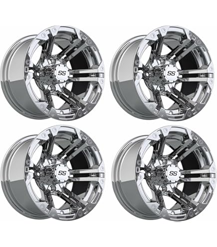 Amazon.com: GTW Spyder 15 Inch Aluminum Golf Cart Wheel 12x7 | 4-4