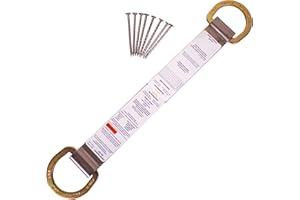 GUARDIAN FALL PROTECTION Guardian 00510 Double D Ring Ridge-It Roof Anchor Zinc-Plated Stainless Steel OSHA and ANSI Compliant 18 inches