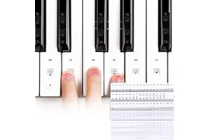 XIZAO Piano Keyboard Stickers for 54/61/76/88 Key Removable Piano Keyboard Note Label Transparent Piano Notes Guide for Beginners Learning 2Pcs