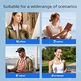 Jsdoin Portable Neck Fan 5 Speeds USB Rechargeable 360° Airflow White view 6