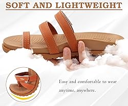 KuaiLu Womens Slides Sandals With Arch Support