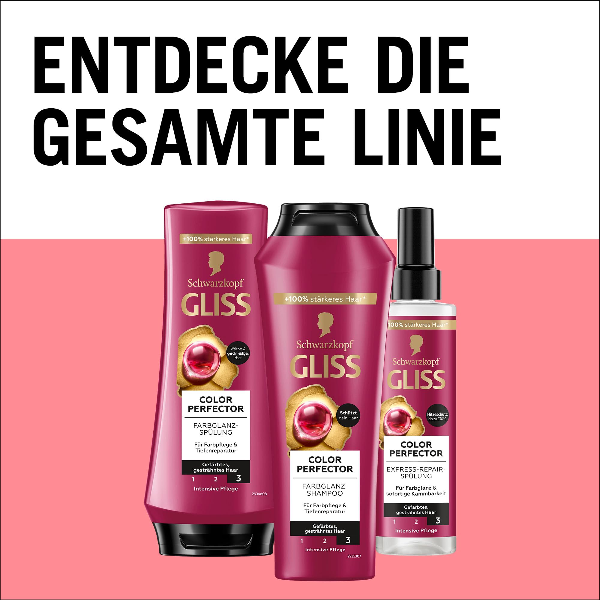 Gliss Spülung Color Perfector (200 ml), Conditioner mit Hyaluron-Komplex & Cranberry-Extrakt für gesträhntes & gefärbtes Haar bietet Farbschutz und strahlenden Farbglanz 6