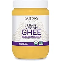 Nutiva Organic Vegan Plant-Based Ghee, 29 Ounce PET | USDA Organic, Non-GMO | Vegan, Gluten-Free, Dairy-Free, Soy-Free…