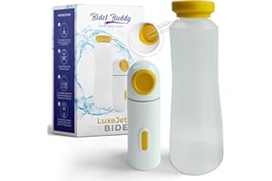 BIDET BUDDY® LuxeJet Portable Bidet for Travel | 300ml/min Flow | 450mAh Battery | 350ML Bottle | IPX7 Waterproof | USB-C Charging | Gentle & Safe for Postpartum & Babies with Soft Pressure