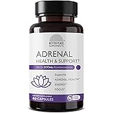 Better Place Supplements Adrenal Health & Support - 60 Capsules | Non-GMO Formula with L-Tyrosine & 200mg Ashwagandha | Supports Energy, Focus, Fatigue Relief (1)