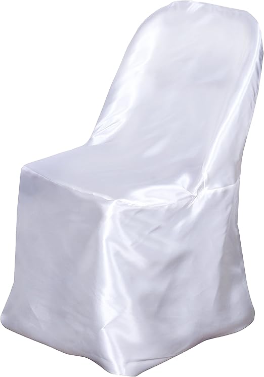 Amazon Com Balsacircle 50 Pcs White Satin Folding Chair Covers