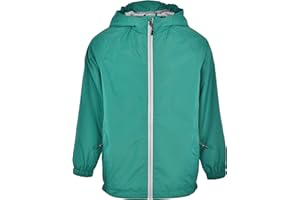 Swiss Alps Boys Waterproof Hooded Rain Jacket Kids Outdoor Windbreaker Lightweight Raincoats for Kids Wind Resistant