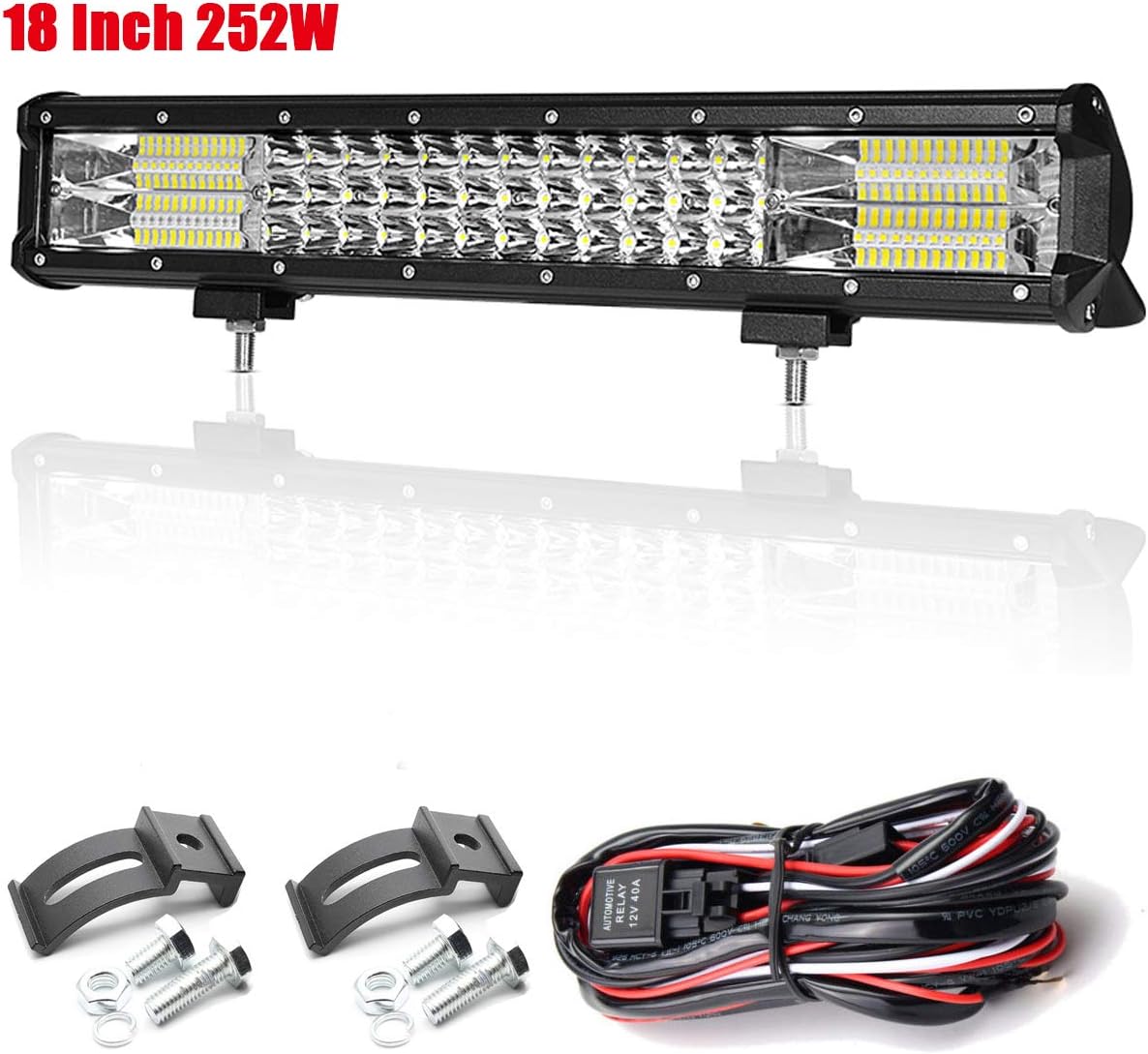 Willpower Barre LED Incurvé 132cm 52'' 300W Rampe LED Spot