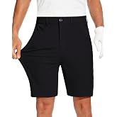 JWM Mens 7"/9" Stretch Golf Dress Hybrid Shorts Quick Dry with 5 Pockets | Flat Front Casual Athletic Work Khaki Shorts Lightweight, Qucik Dry, UPF 50+, Moisture Wicking, Zip pocket, Relaxed Fit