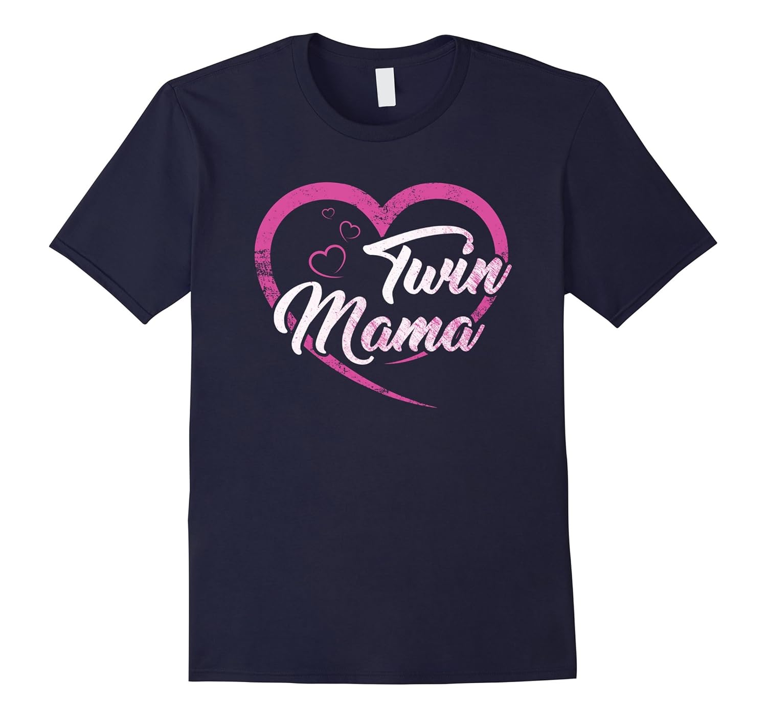 Twin Mama Love Heart T-Shirt Mothers Day Gift Shirts-Rose