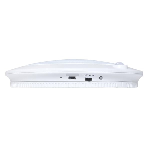 GOOD EARTH LIGHTING RECHARGEABLE LITHIUM ION BATTERY LED MOTION-ACTIVATED 7-INCH ROUND CLOSET LIGHT – WHITE – 25W INCANDESCENT EQUIVALENT – 4000K – MOTION SENSING UP TO 15 FT