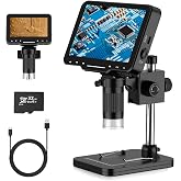 PalliPartners Digital Microscope for Coins with Light HD Screen | 4.3 Inch 1080P HD Screen, 10MP Camera, 1-1000X Zoom. Wireless USB Digital Microscope with Video Recorder for Inspection