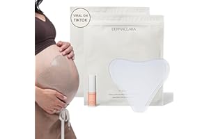 Dermaclara Silicone Booby Patch Bundle Prevent and Treat Stretch Marks - Pregnancy Safe Skin Care Patches for Scars - Tested Stretch Mark Prevention and Remedy - 5 x 5 Patches(2) + Patch Prep