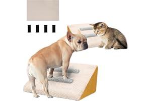 DAORDAER 1pack Dog Stairs,Dog Ramp for Stairs Pet Steps with Non-Slip Mat and Anti-Slip Stickers Grippy Carpet Surface for Dog Paws for Any Staircase Pet Ramp for Small Dogs Cats Senior Pets Injured Dogs