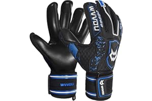 WVVOU Soccer Goalie Gloves Youth Adult, Pro-Level Goalkeeper Gloves, High Performance Soccer Gloves with Pro-Tek Finger Spine Protection, 4+3mm Super Grip for The Toughest Saves