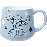 Silver Buffalo Lilo and Stitch Stitch Blogger Ohana Means Family Wax Resist 18oz Tapered Pottery Mug
