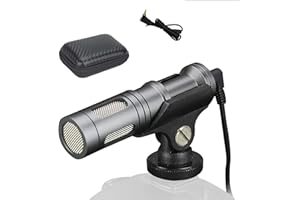 TUBACE Video Microphone, Compact Video Shotgun Mic Compatible with iPhone, Android Smartphones, DSLR, Camera Microphone for Vlogging, TikTok, YouTube