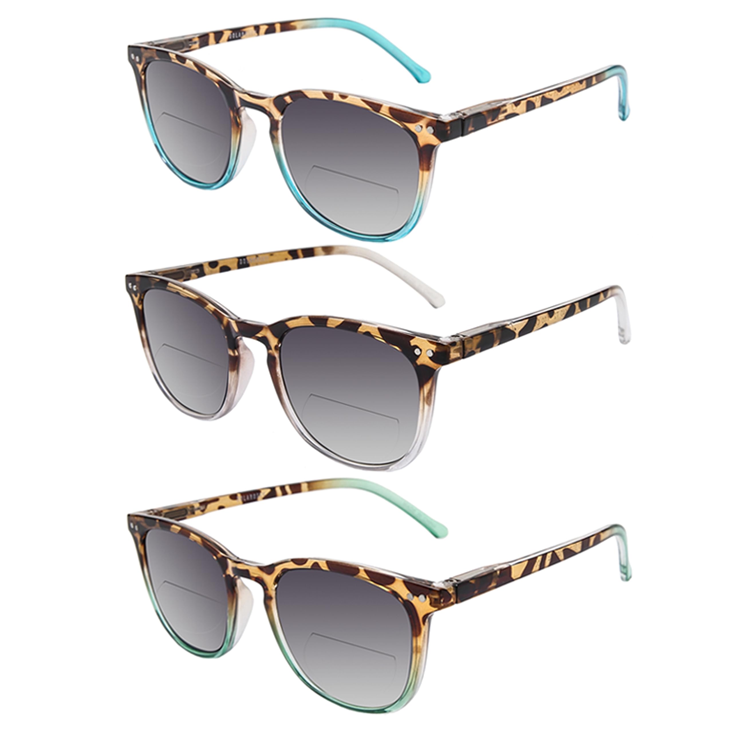 Dolarosey Bifocal Reading Glasses Sunglasses 3 Pack Vintage Spring Hinge UV400 Protection for a Smooth Feel and Classy Design (1.0) — image 1
