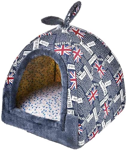 Hanshu Igloo 2 En 1 Niche Sofa Dintérieur Pour Chat Chien Doux Chaud Lavable Forme Pyramidale