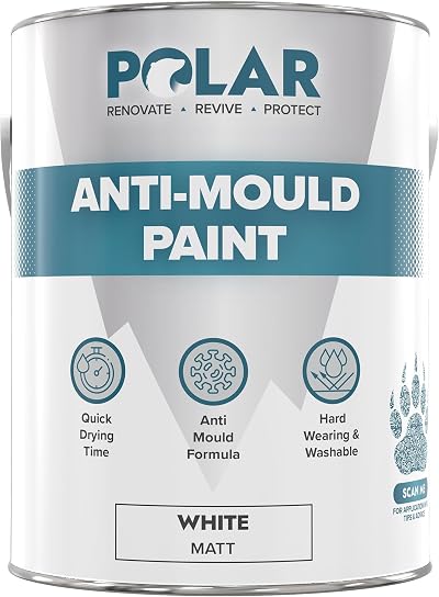 Polar Anti Mould Paint 5L Brilliant Matt White High Humidity Protection