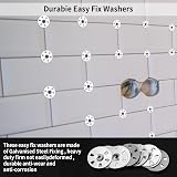 LJHOME 800Pcs Easy Fix Washers 35mm Galvanised Steel Tile Backer Board Fixings view 5