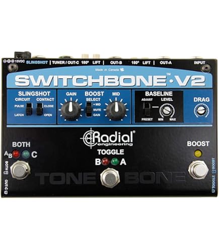 Amazon.com: Radial Bones Twin City Active ABY Amp Switcher Pedal