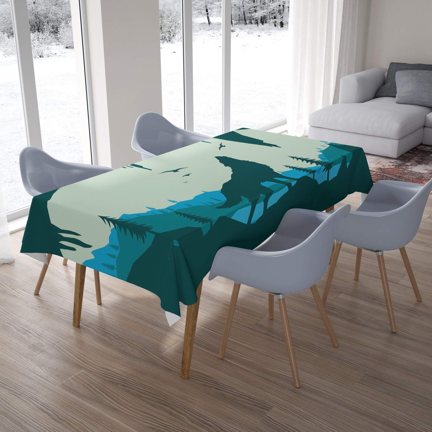 Bonamaison Kitchen Decoration, Tablecloth, 140cm x 200cm - Designed and Manufactured in Turkey