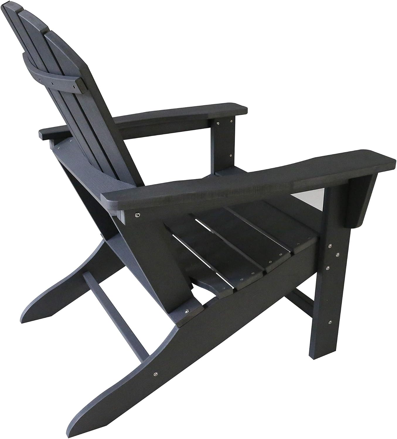 SERWALL Adirondack Chair | Adult-Size, Weather Resistant for Patio Deck Garden, Backyard & Lawn Furniture | Easy Maintenance & Classic Adirondack Chair Design (Grey) : Garden & Outdoor