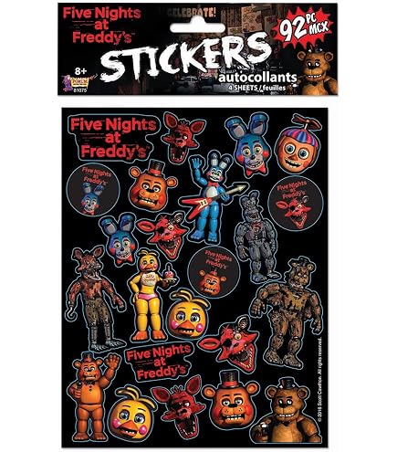 50 Autocollants Five Nights At Freddy's - Vinyle Imperméable - Pour PC, Skate, Bouteilles