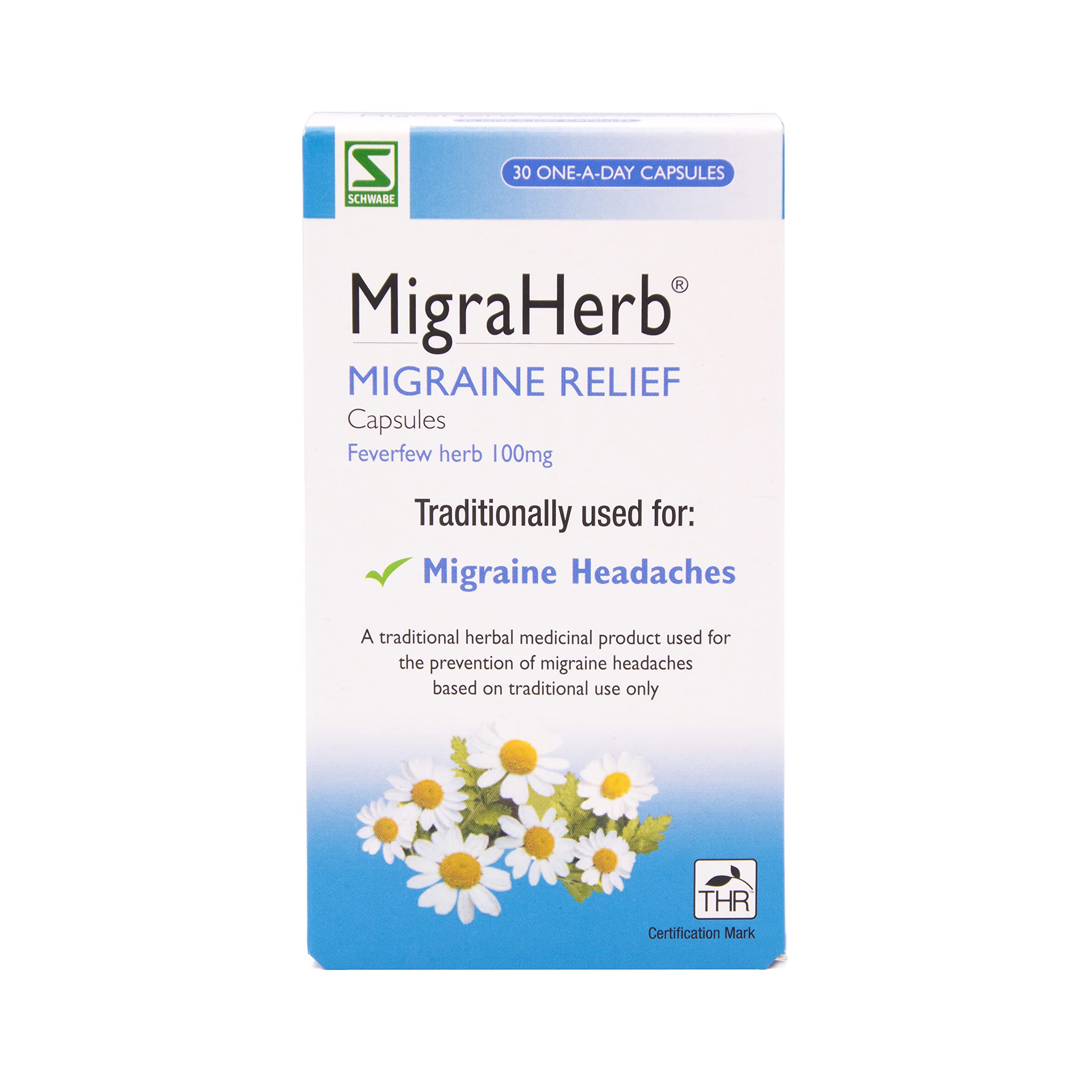 Migraherb Feverfew Herb 100mg - 30 Capsules