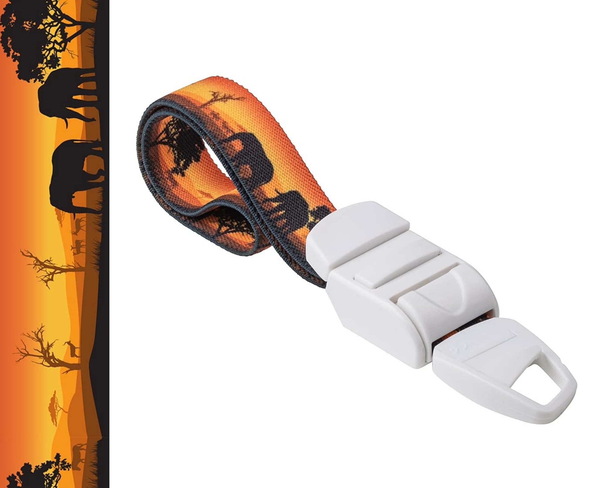 ROLSELEY Medical Nurse Tourniquet with ELEPHANTS & SAFARI SUNSET Pattern with ABS Plastic Buckle Latex Free Elastic Band Perfect for Doctors, Nurses, Students and Paramedics