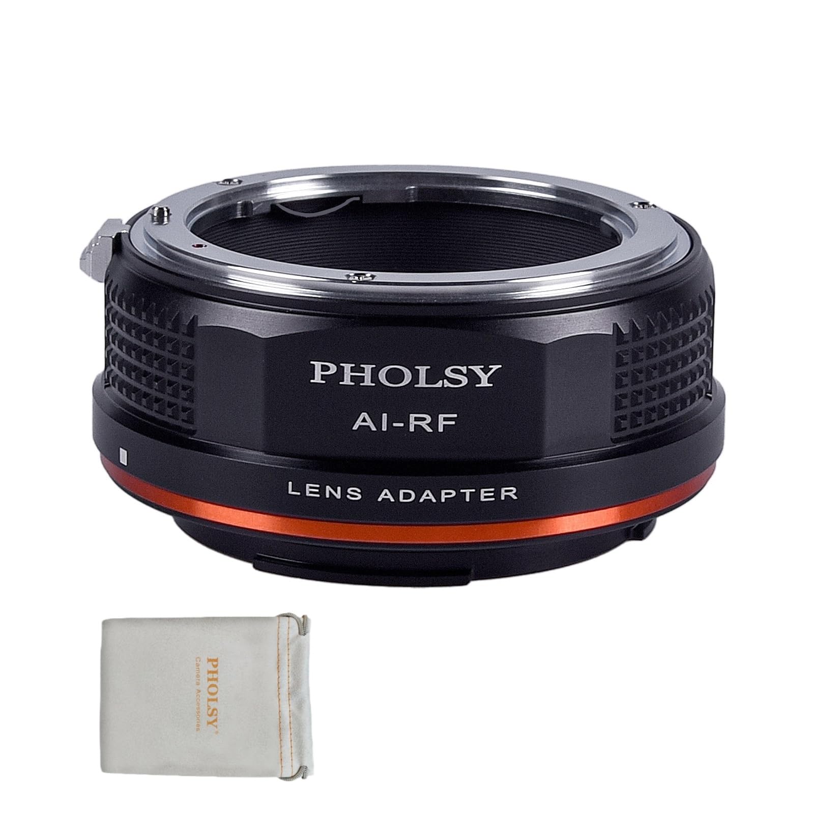 PHOLSY Lens Mount Adapter Manual Focus: Compatible with Nikon F Lens to Canon RF (EOS R-Type) Camera Body