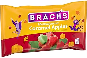 Brach's Mellowcreme Caramel Apples, Halloween Candy, 9 oz Bag
