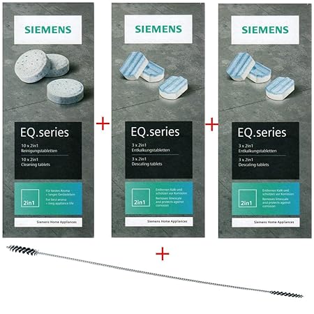 SIEMENS 10 Reinigungstabletten TZ80001N + 6 Entkalkungstabletten TZ80002N für EQ